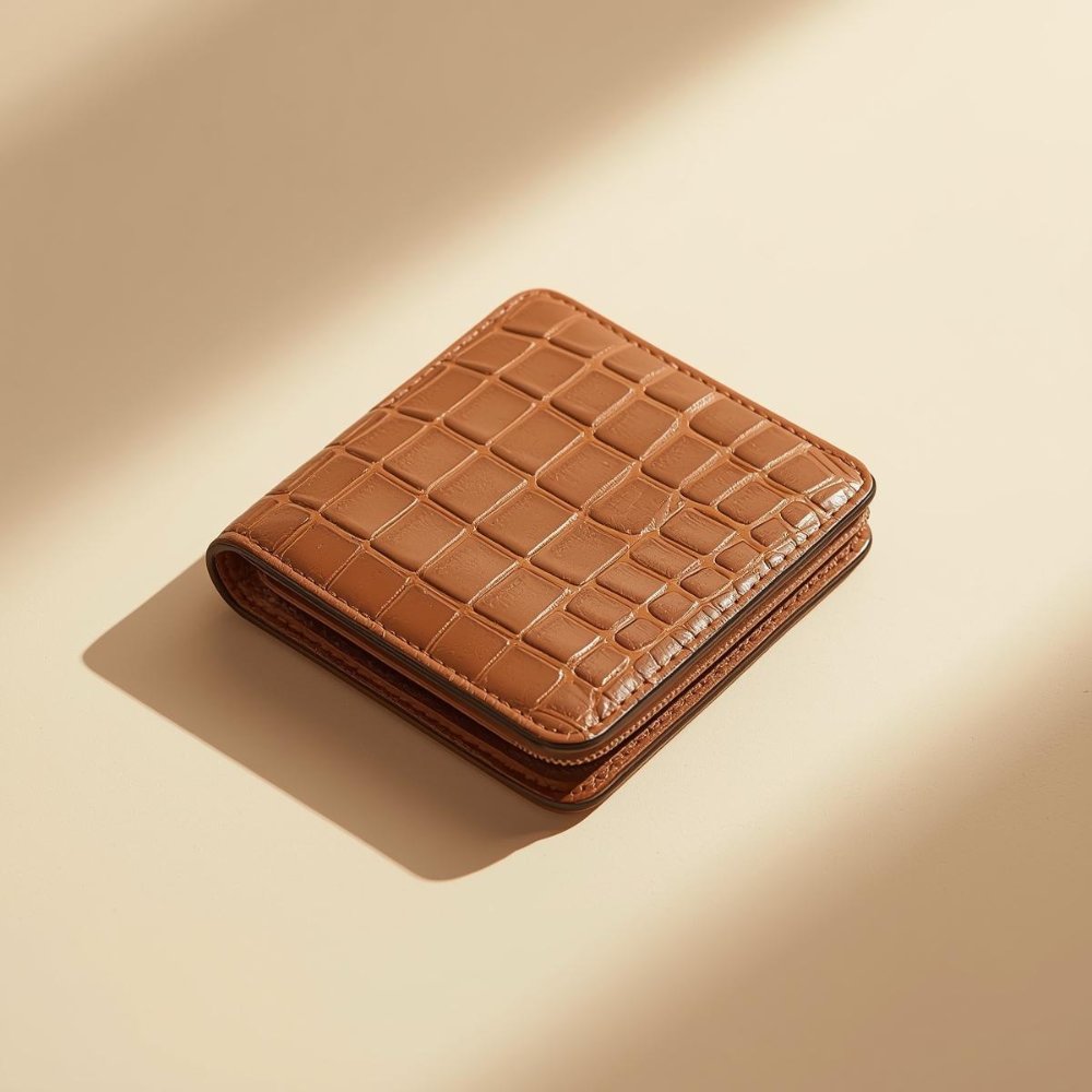 LineaAya Croco Wallet – Amber